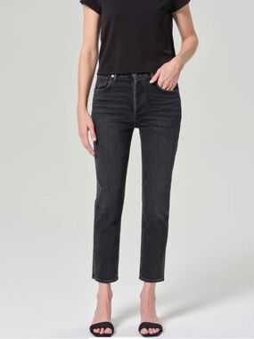 AGOLDE HIGH RISE STRAIGHT JEANS RILEY LONG SIZE 27